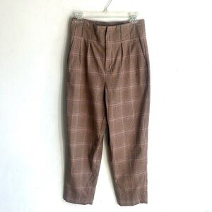 Banana Republic Pleated High Waist Pinstriped Preppy Crop Length Pants Size 4